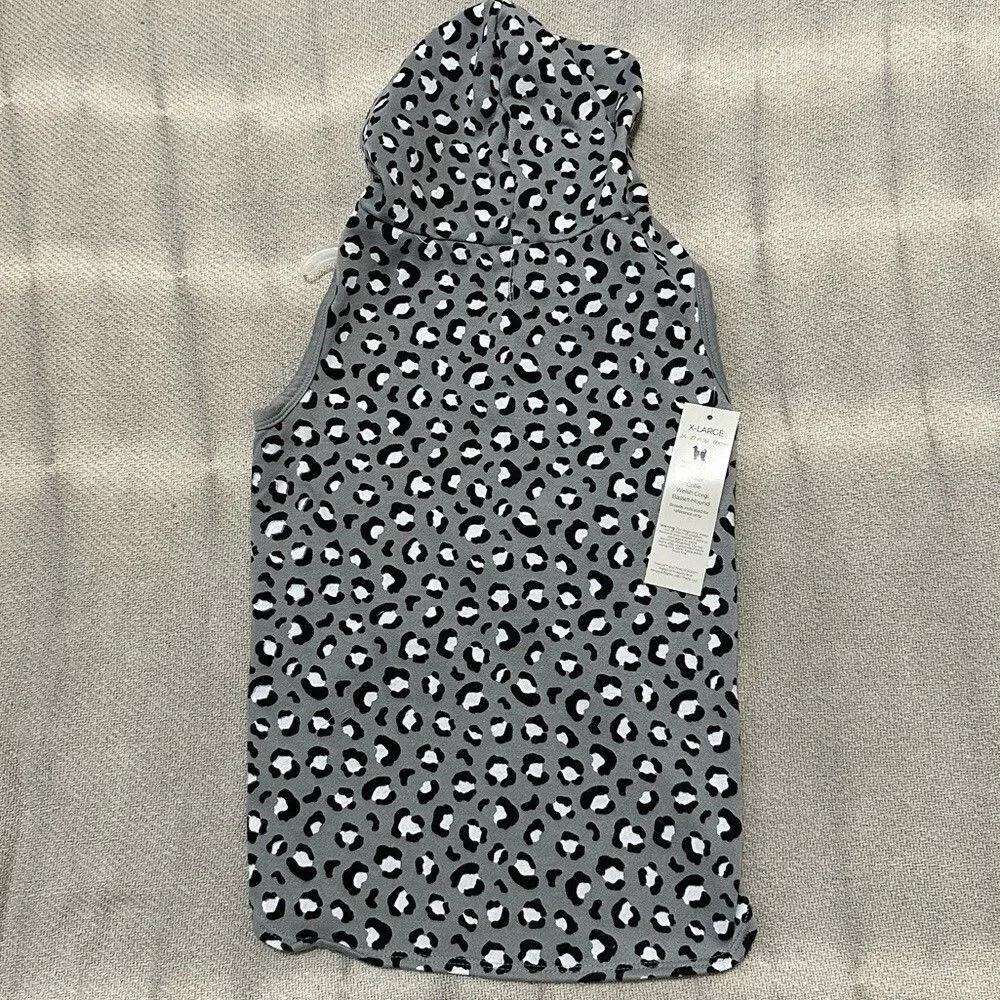 Gray Animal Print Dog Hoodie Size XL NWT Pet Puppy Holiday Gift Shirt
